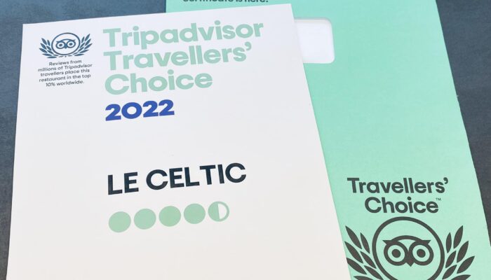 Le Celtic récompensé par TripAdvisor