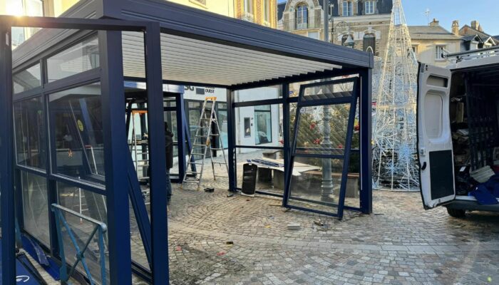 Des travaux sur la terrasse du Celtic